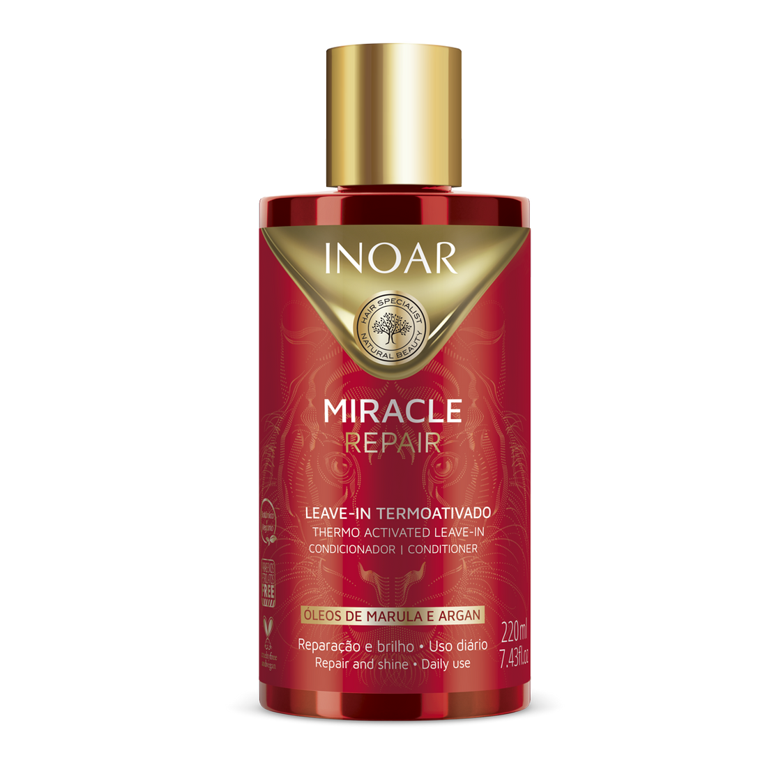 INOAR Miracle Repair Leave-in - nenuplaunamas kondicionierius 220 ml