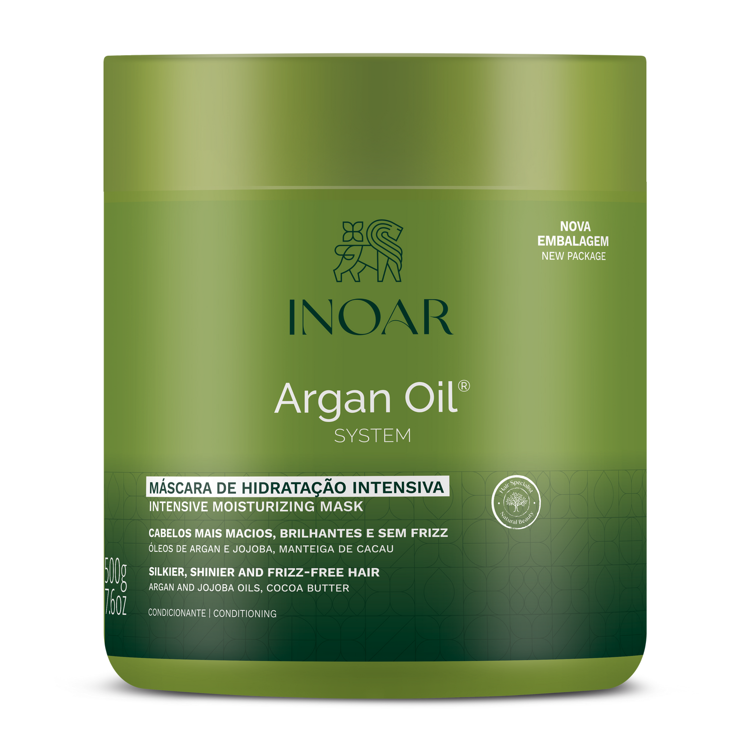 INOAR Argan Oil Mask - intensyviai drėkinanti plaukų kaukė su Argano aliejumi