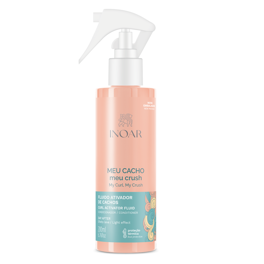 INOAR Meu Cacho Meu Crush Curls Activator Fluid - garbanų aktyvavimo fluidas 200 ml