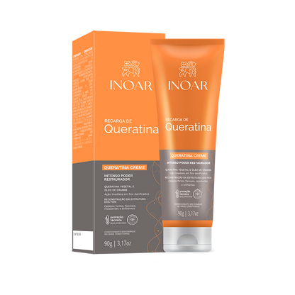 INOAR Queratina Creme Keratin Recharge - keratino kremas 90 g