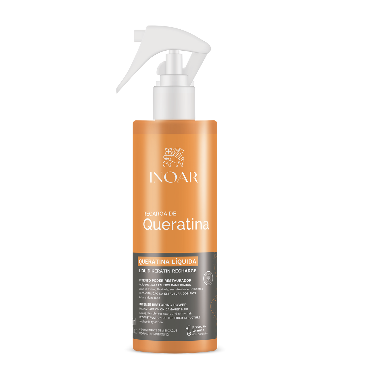 INOAR Queratina Liquid Keratin Recharge - skystas purškiamas keratinas 200 ml