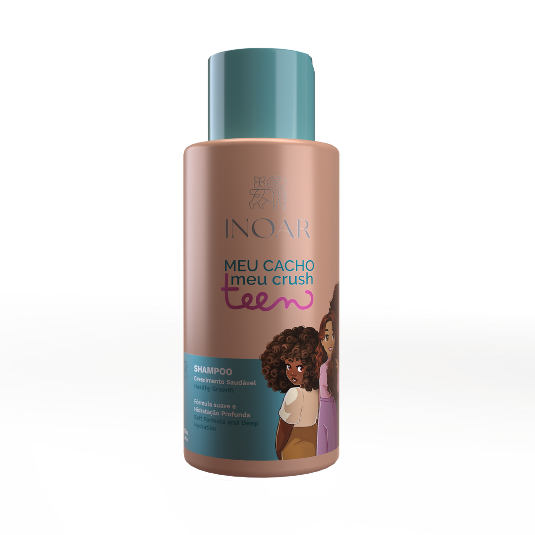 INOAR Meu Cacho Meu Crush Teen Shampoo - šampūnas garbanotiems plaukams 500 ml