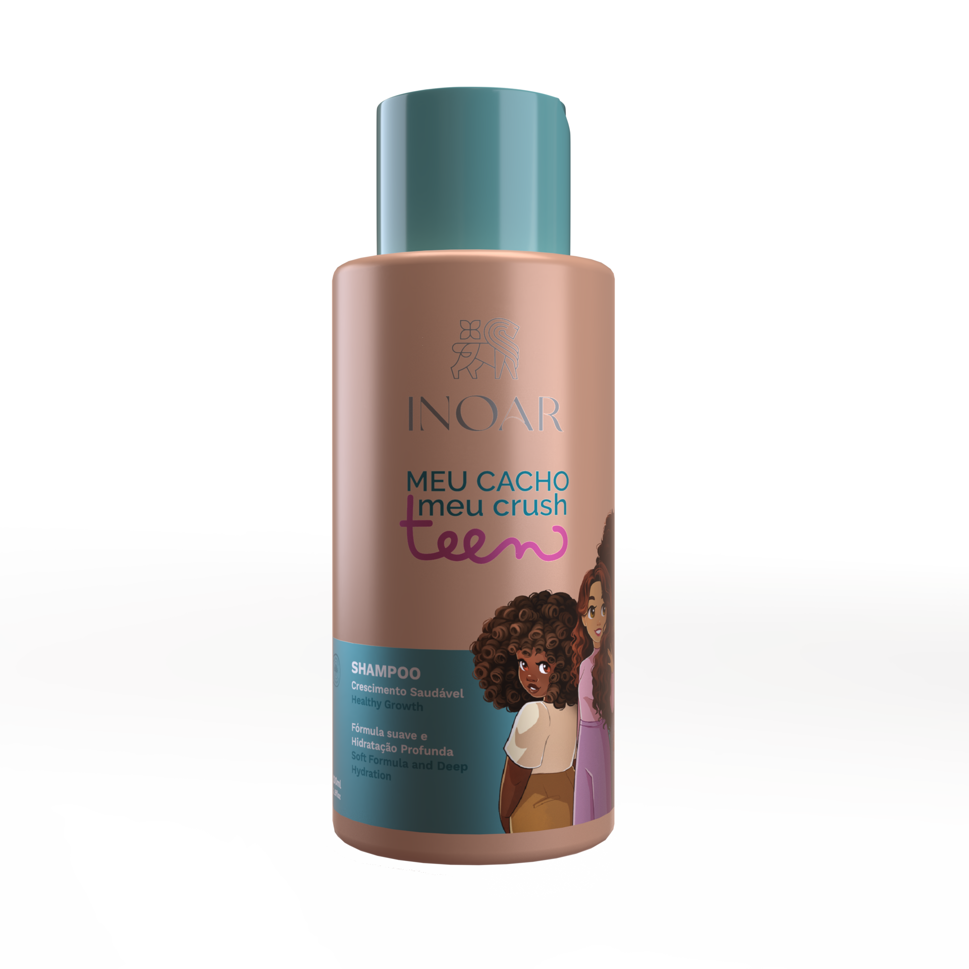 INOAR Meu Cacho Meu Crush Teen Shampoo - šampūnas garbanotiems plaukams 500 ml