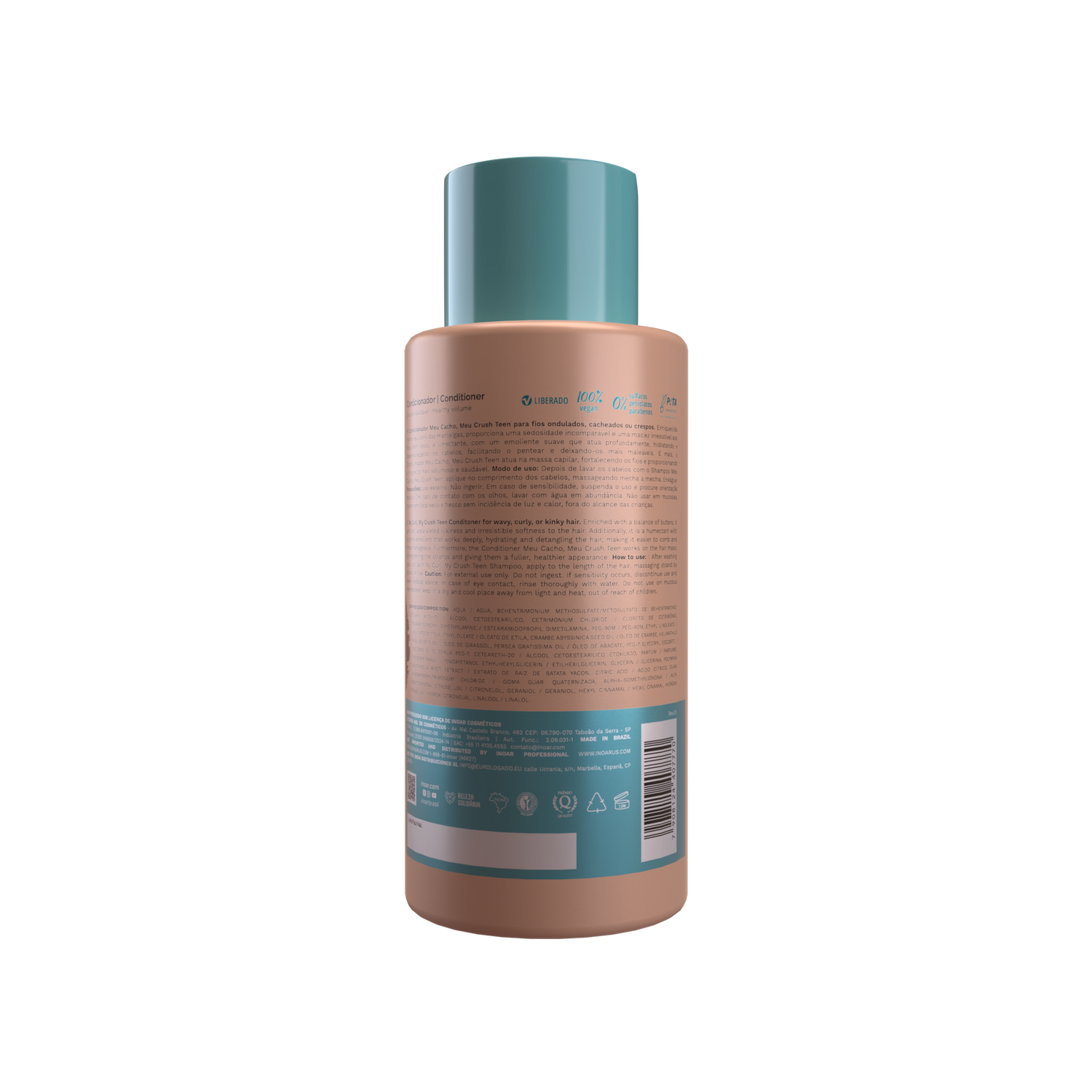 INOAR Meu Cacho Meu Crush Teen Conditioner - kondicionierius garbanotiems plaukams 500 ml