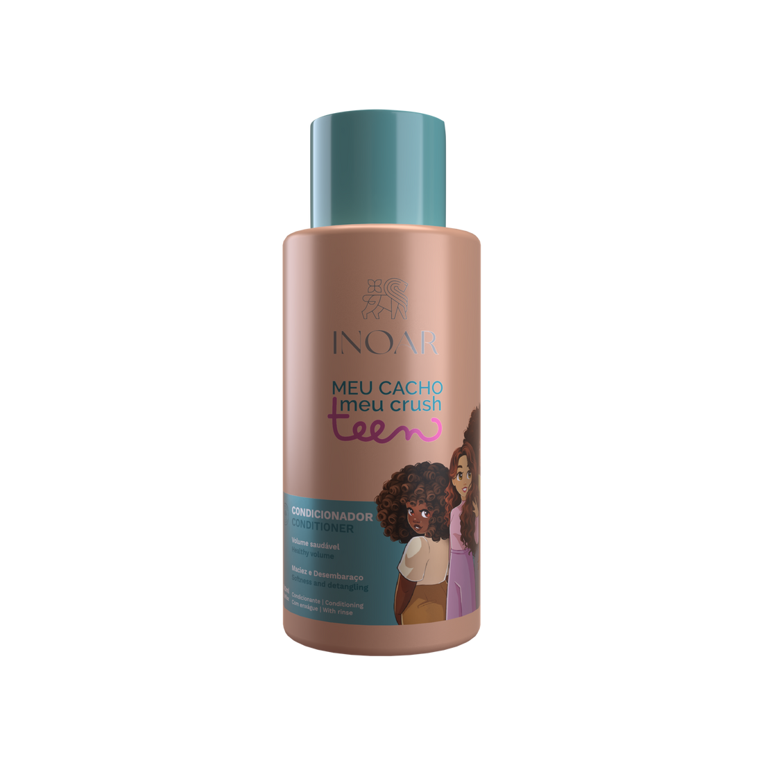 INOAR Meu Cacho Meu Crush Teen Conditioner - kondicionierius garbanotiems plaukams 500 ml