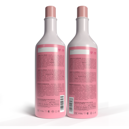 INOAR Glycolic Force Duo Kit - šampūno ir kondicionieriaus rinkinys porėtam plaukui 1000 ml + 800 ml