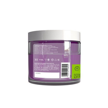 INOAR Meu Cacho Meu Crush Teen Grape Hair Jelly - plaukų formavimo želė garbanotiems plaukams vynuogių kvapo 500 g