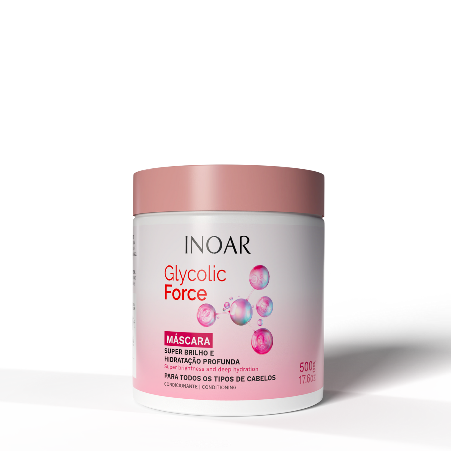 INOAR Glycolic Force Mascara - plaukų kaukė 500g