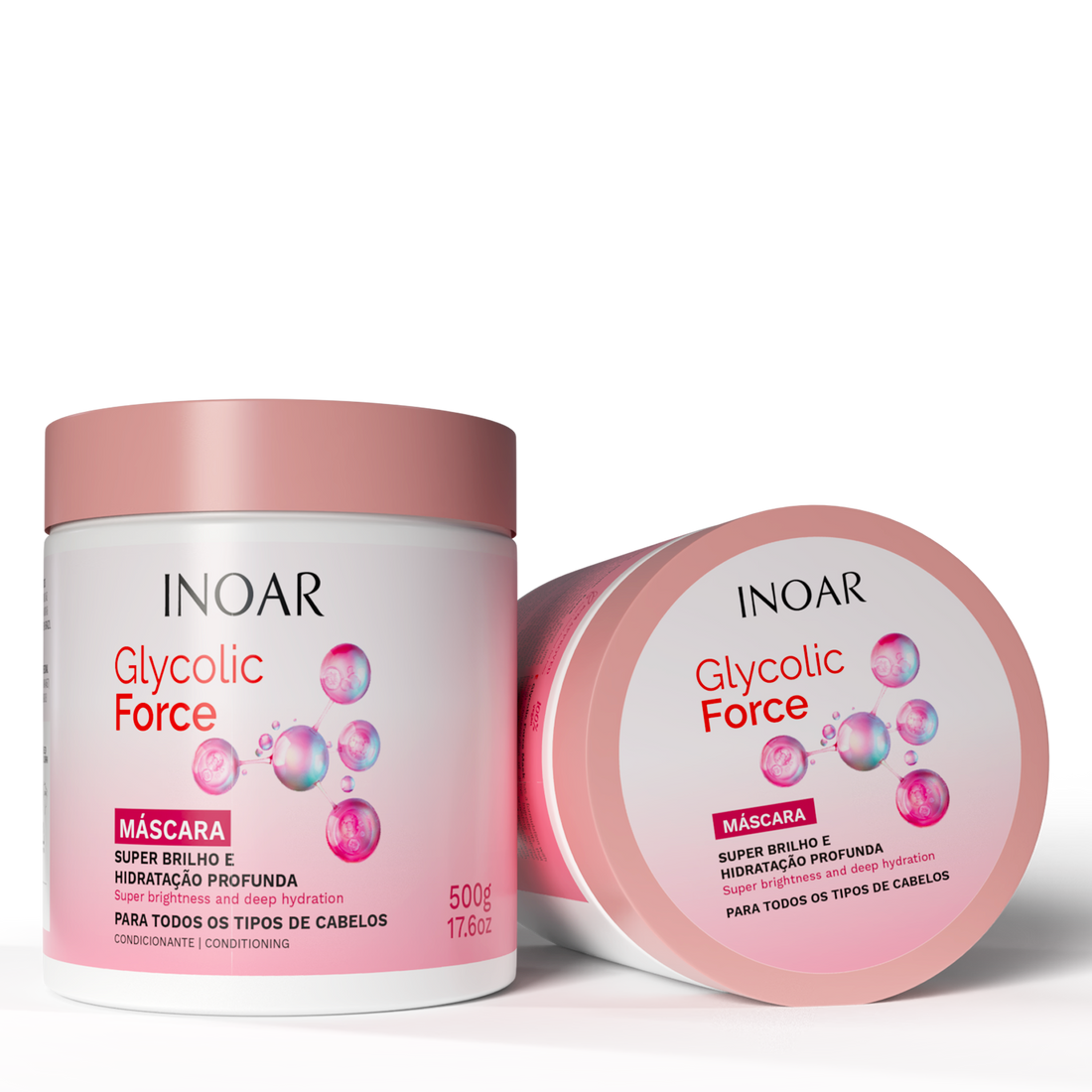 INOAR Glycolic Force Mascara - plaukų kaukė 500g