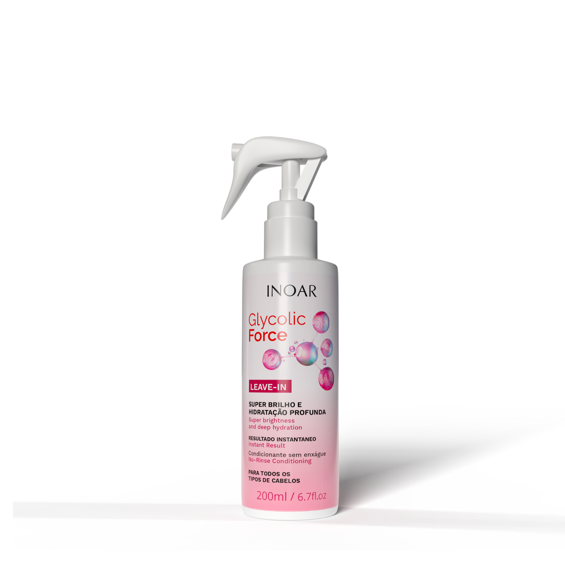 INOAR Glycolic Force Leave In - nenuplaunamas balzamas 200 ml