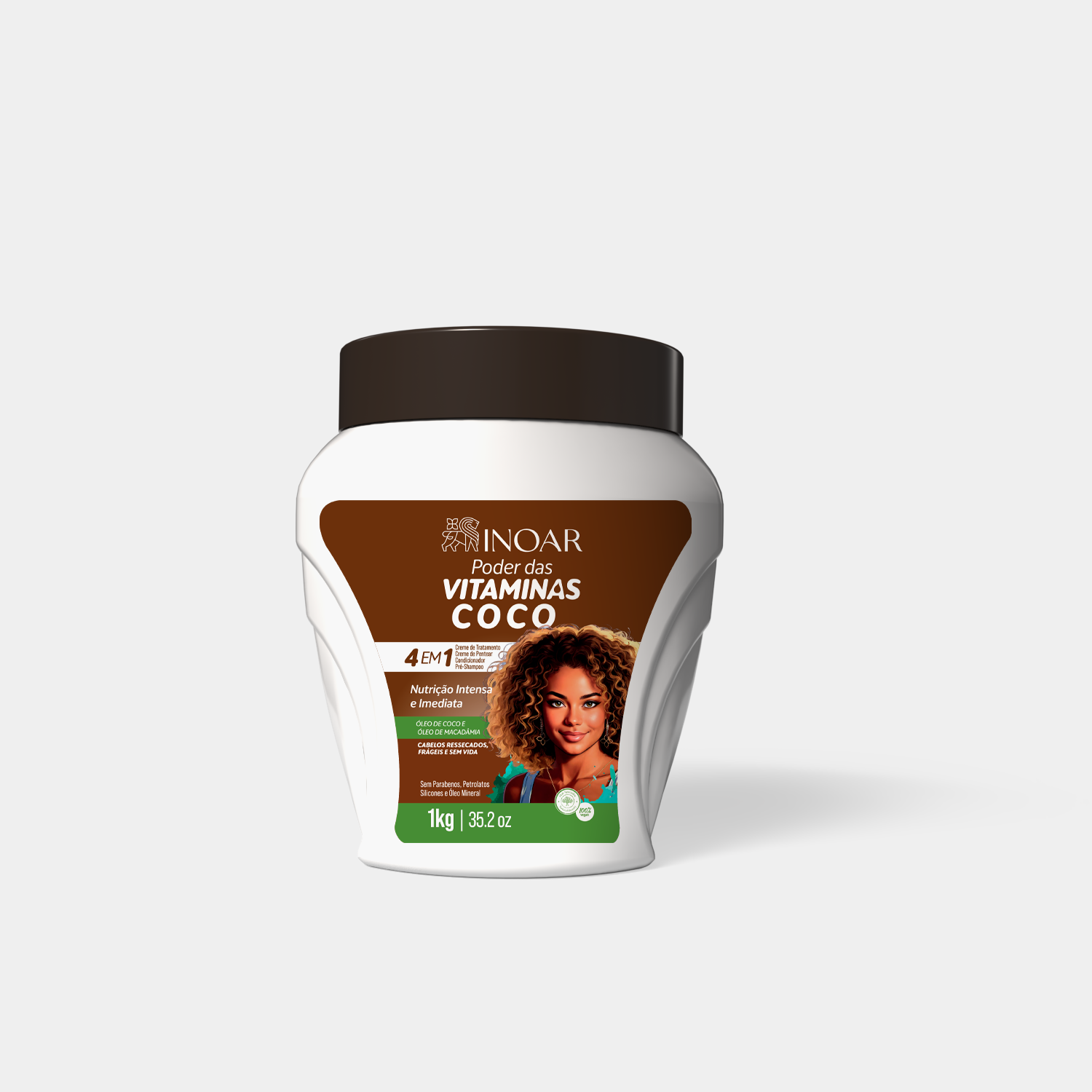 INOAR Multifunctional Cream Coconut - multifunkcinis maitinantis garbanų kremas kokosų kvapo 1000 g