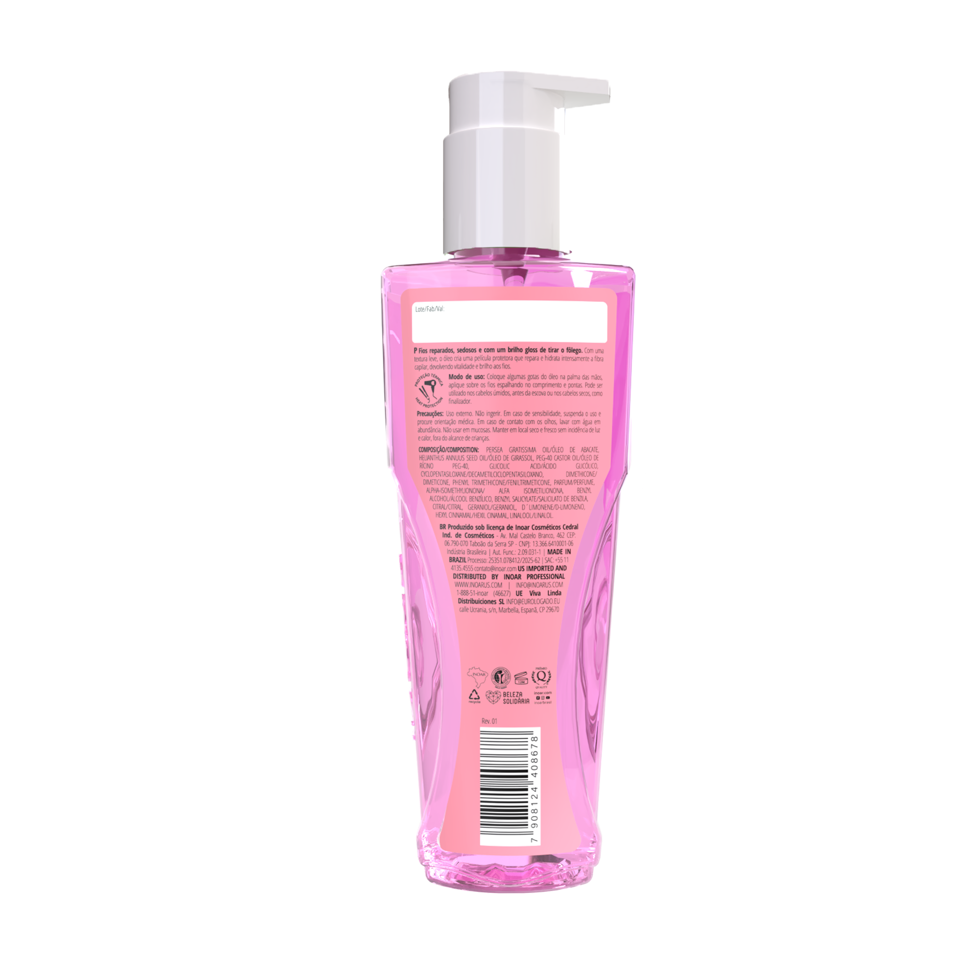 INOAR Glycolic Force Oil - aliejus porėtam plaukui 110 ml