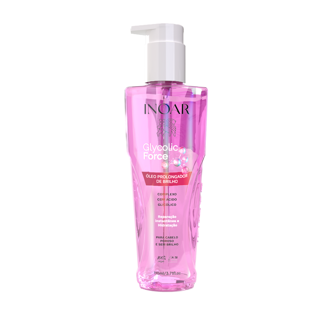INOAR Glycolic Force Oil - aliejus porėtam plaukui 110 ml