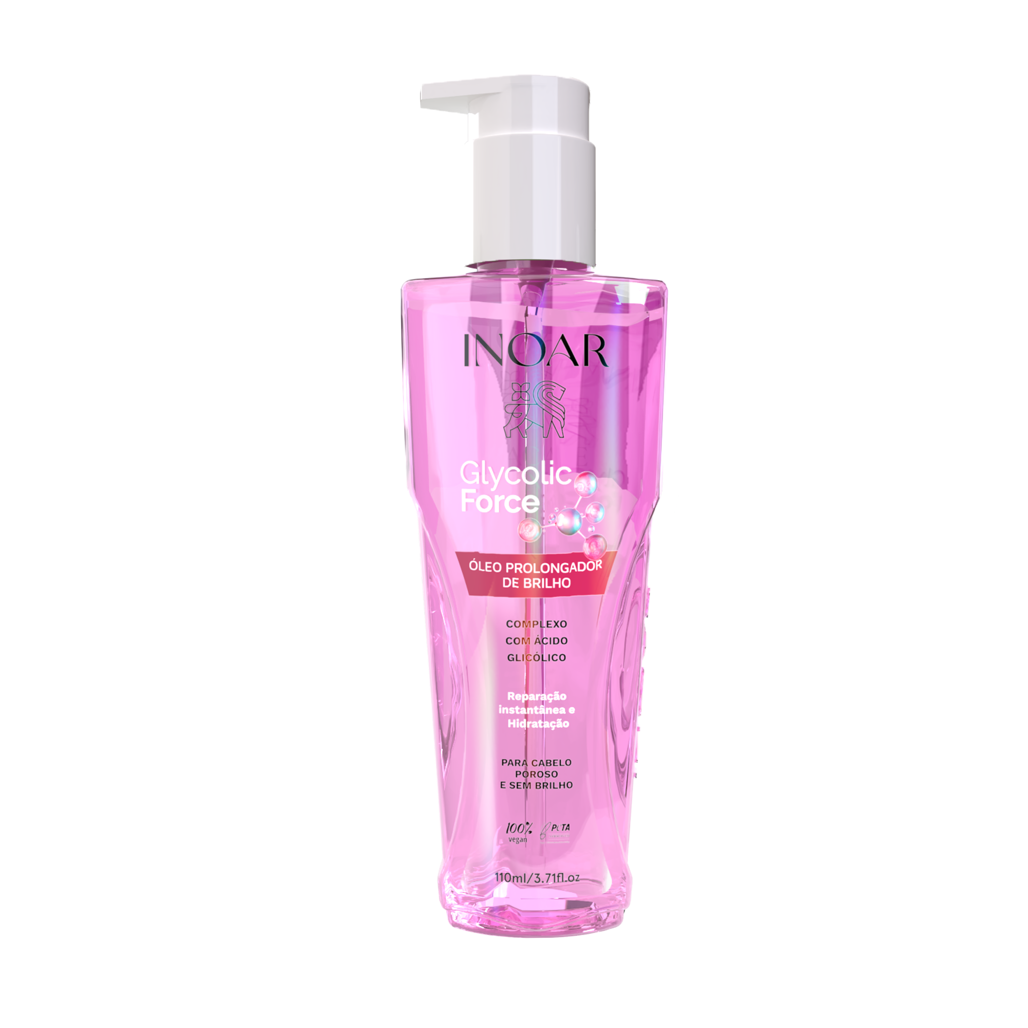 INOAR Glycolic Force Oil - aliejus porėtam plaukui 110 ml