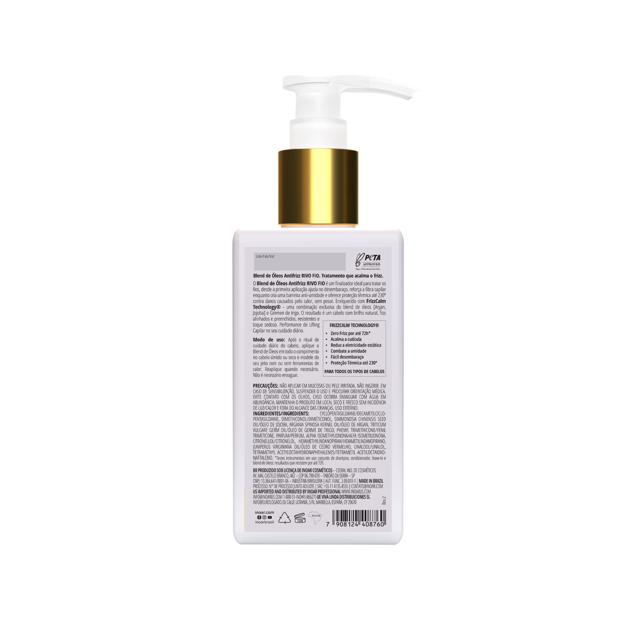 INOAR Rivo Fios Oil Blend - anti-frizz aliejus plaukams 120 ml