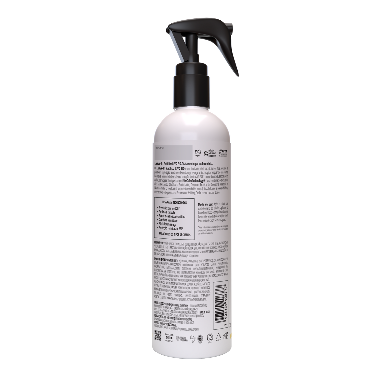 INOAR Rivo Fios Leave-in - anti-frizz nenuplaunamas balzamas plaukams 250 ml