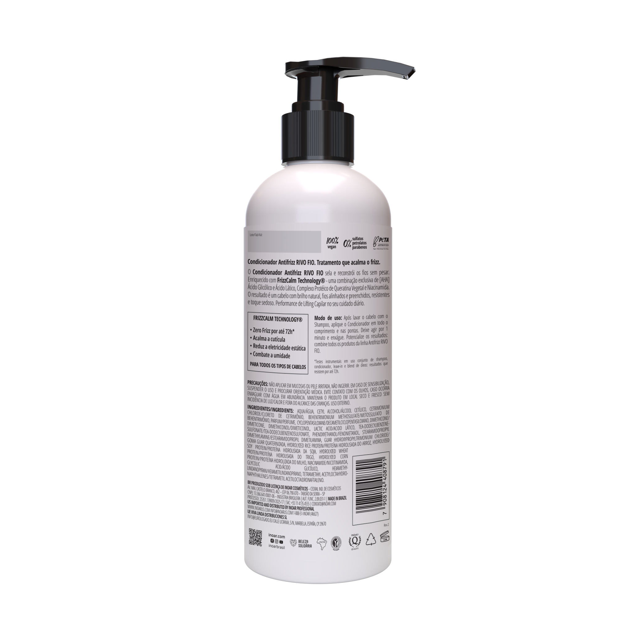 INOAR Rivo Fios Conditioner - anti-frizz kondicionierius plaukams 500 ml