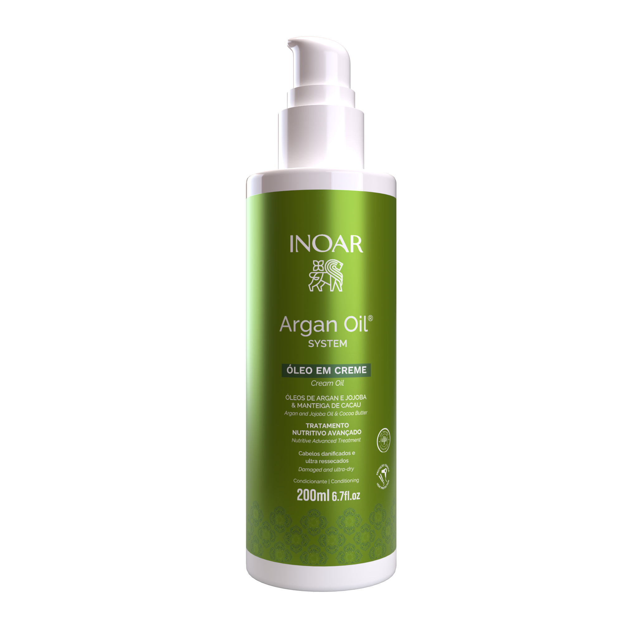 INOAR Argan Cream Oil - nenuplaunamas plaukų kremas su argano aliejumi 200 ml