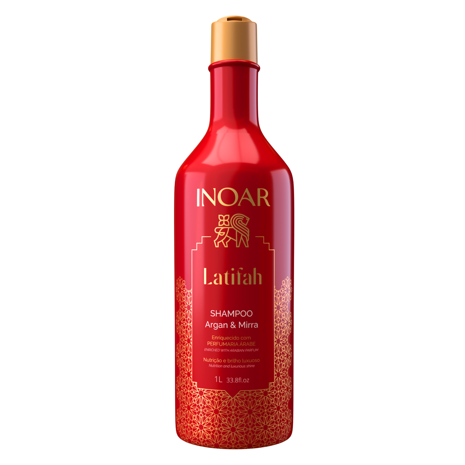 INOAR Latifah Shampoo - spindesio suteikiantis šampūnas plaukams