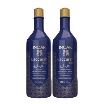 INOAR Baccarah Blue Duo Kit - plaukus maitinančio šampūno ir kondicionieriaus rinkinys