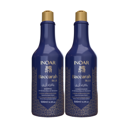 INOAR Baccarah Blue Duo Kit - plaukus maitinančio šampūno ir kondicionieriaus rinkinys