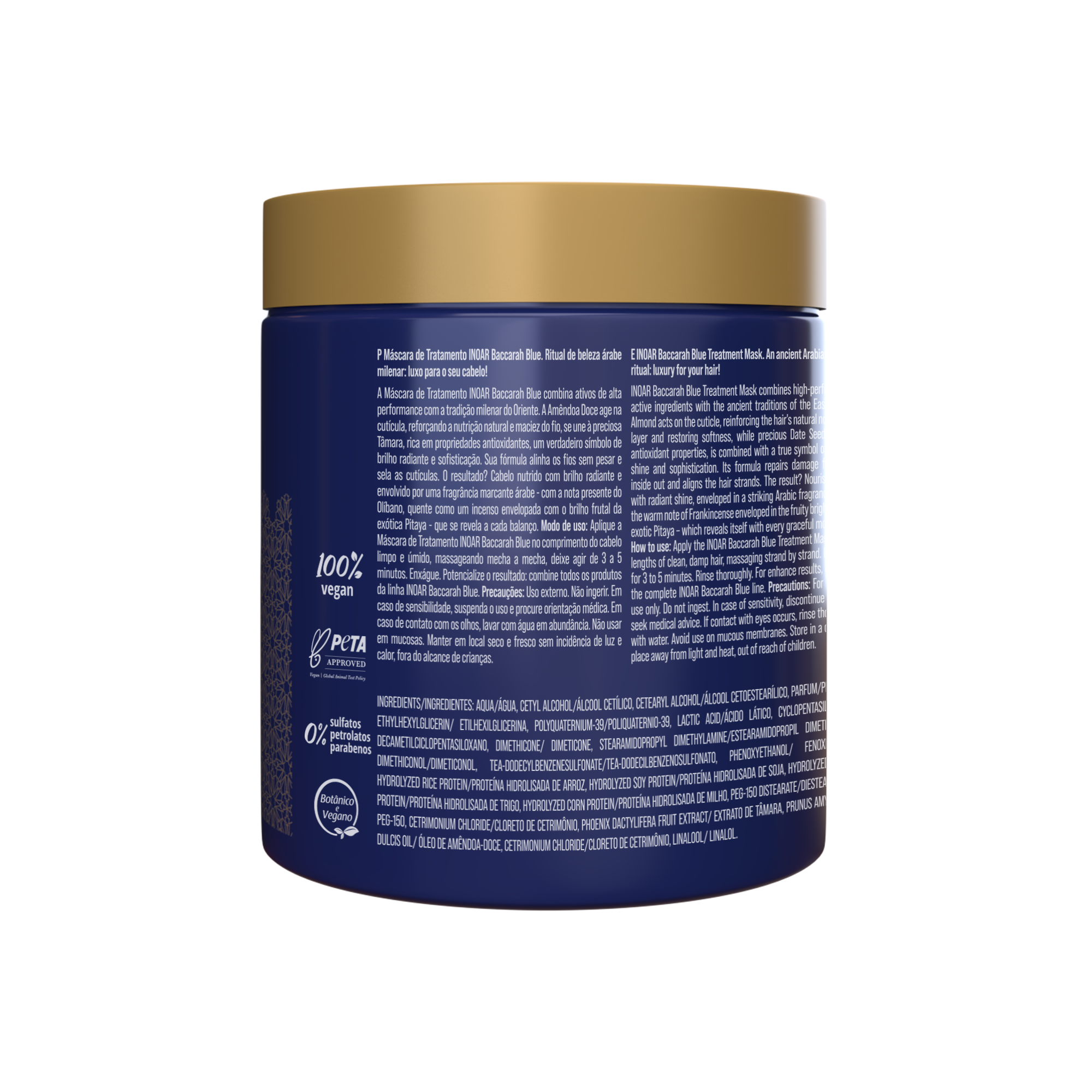 INOAR Baccarah Blue Mask - plaukus maitinanti kaukė 500 g