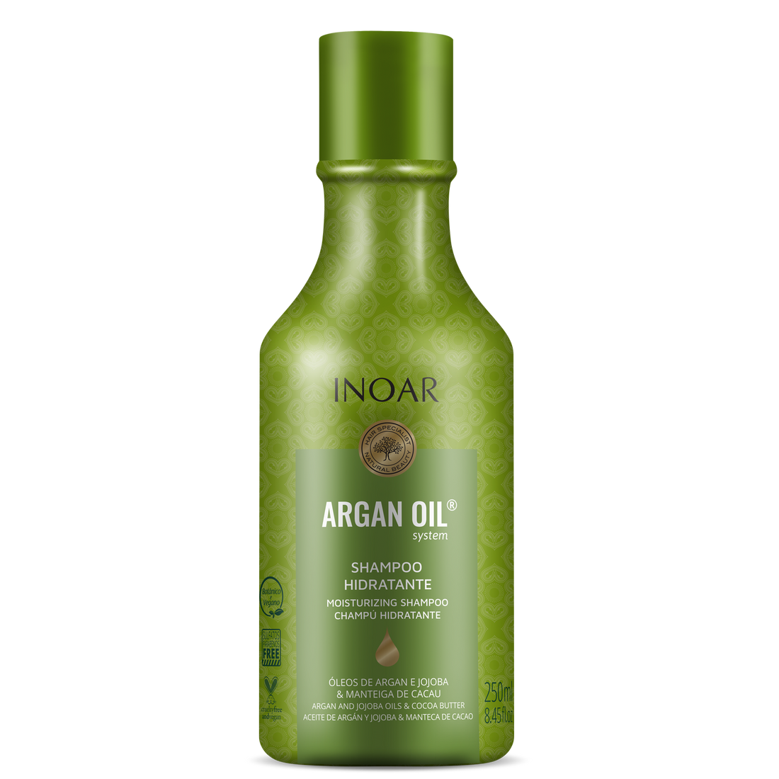 INOAR Argan Oil Shampoo - intensyviai drėkinatis šampūnas su Argano aliejumi