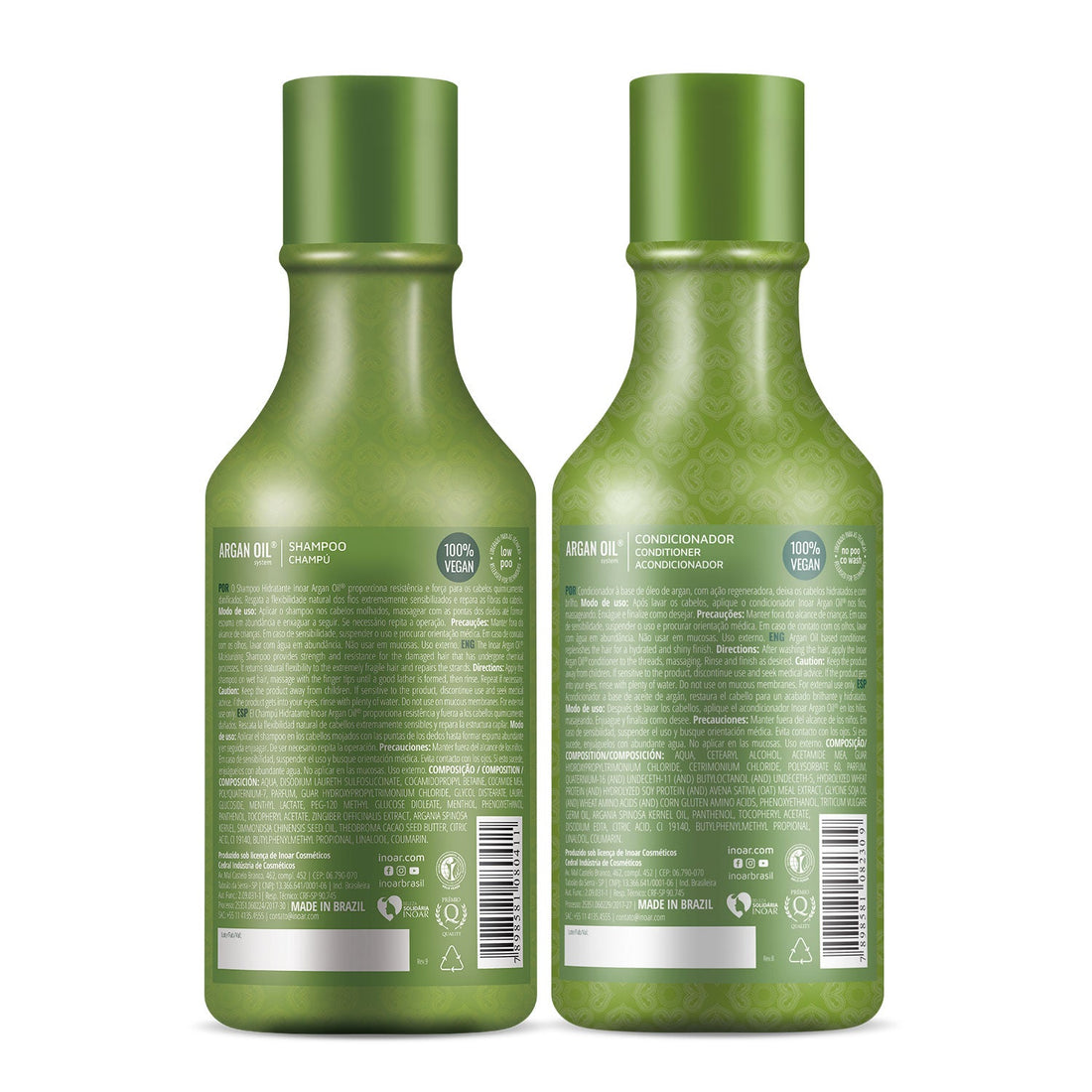 INOAR Argan Oil Duo Kit - intensyviai drėkinantis rinkinys su Argano aliejumi