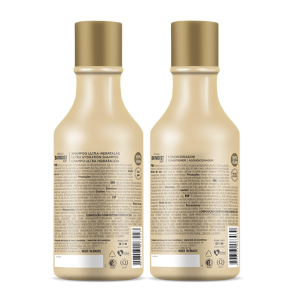 INOAR Daymoist Duo Kit - priemonių rinkinys chemiškai pažeistiems plaukams 2x250 ml