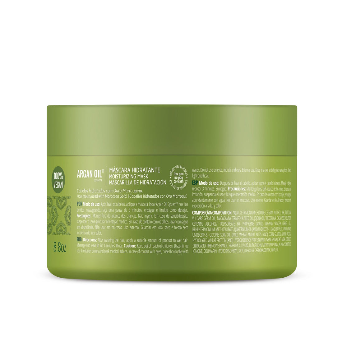 INOAR Argan Oil Mask - intensyviai drėkinanti plaukų kaukė su Argano aliejumi 250 ml