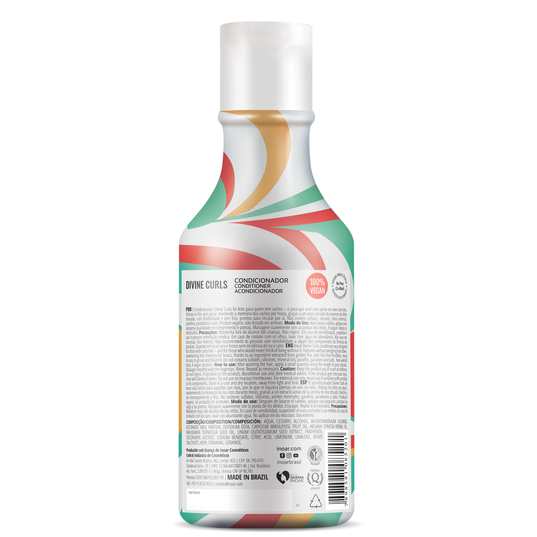 INOAR Divine Curls Conditioner - kondicionierius garbanotiems ir banguotiems plaukams 250 ml