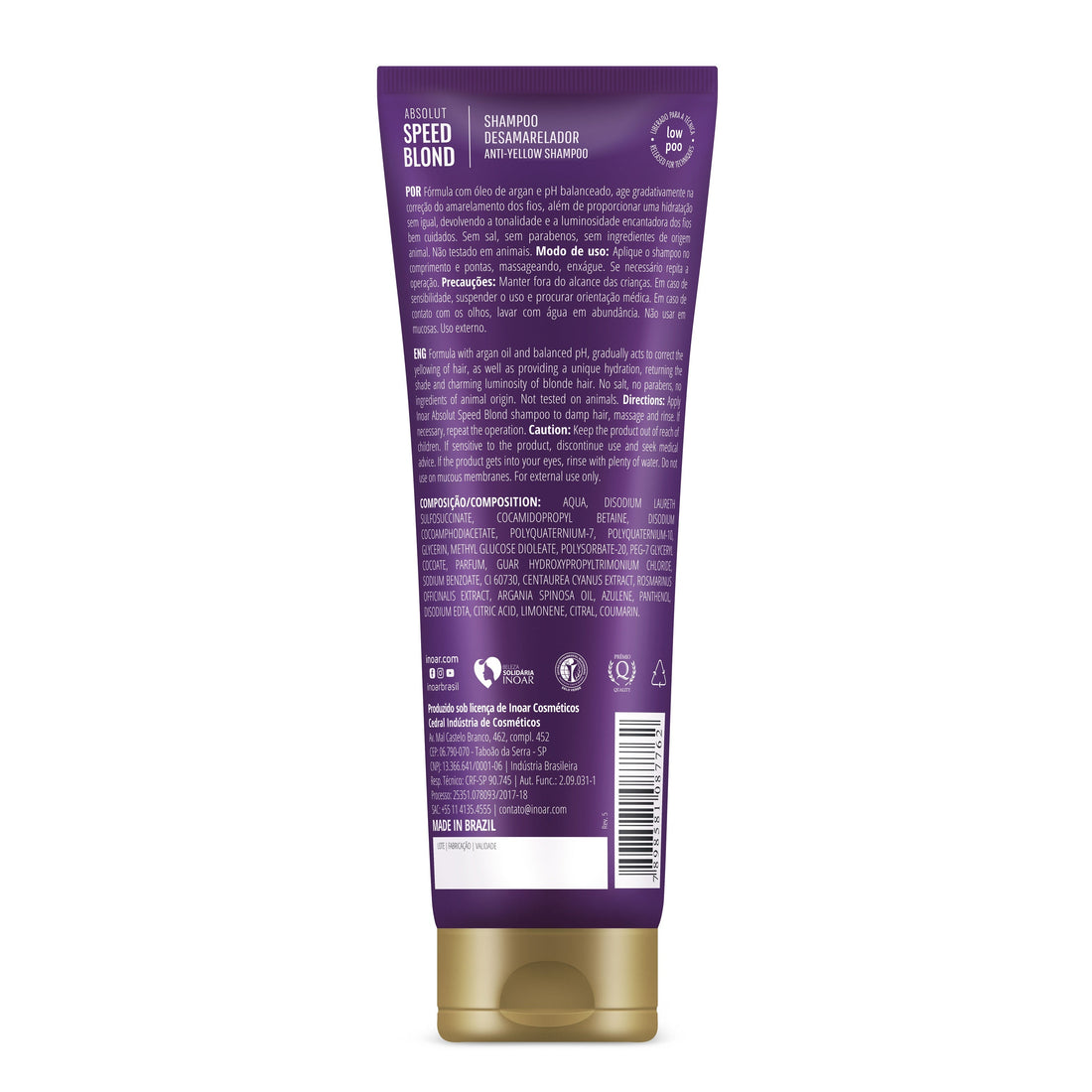 INOAR Speed Blond Shampoo - šampūnas šviesiems plaukams
