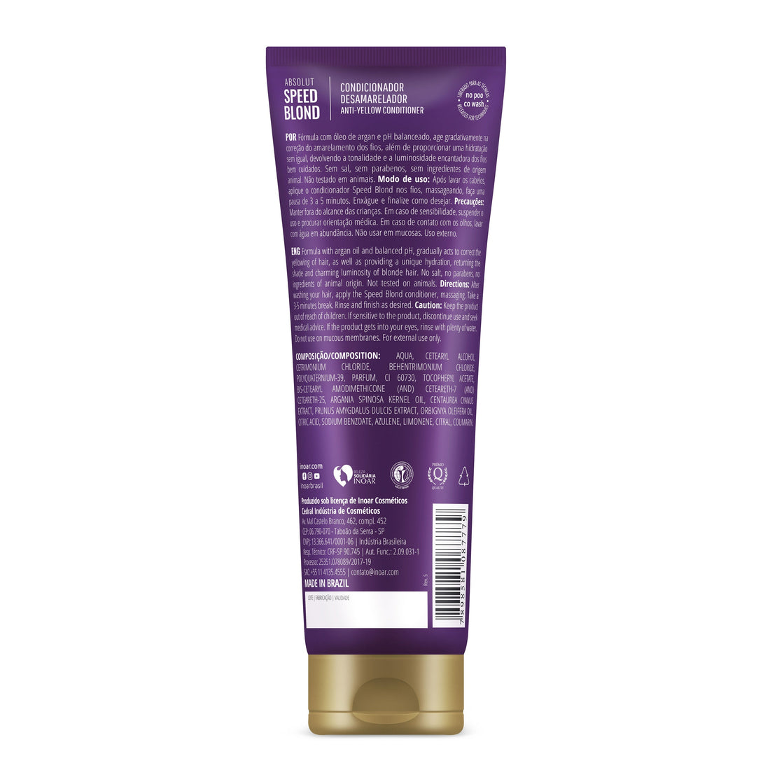 INOAR Speed Blond Conditioner - kondicionierius šviesiems plaukams
