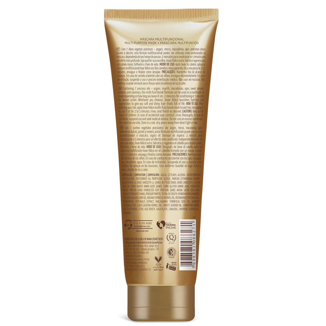 INOAR Kalice Multi-purpose Mask - daugiafunkcinė plaukų kaukė 250 ml