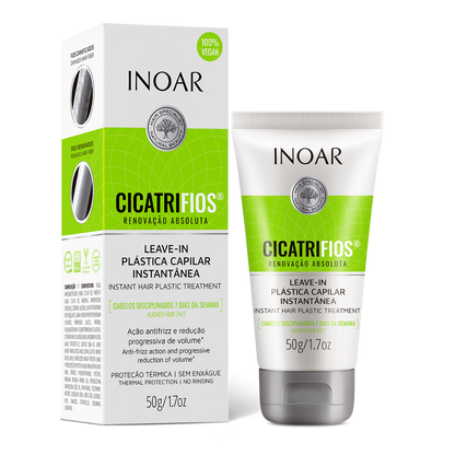 INOAR CicatriFios Leav-In - nenuskalaujamas balzamas apsaugantis nuo karščio 50 ml