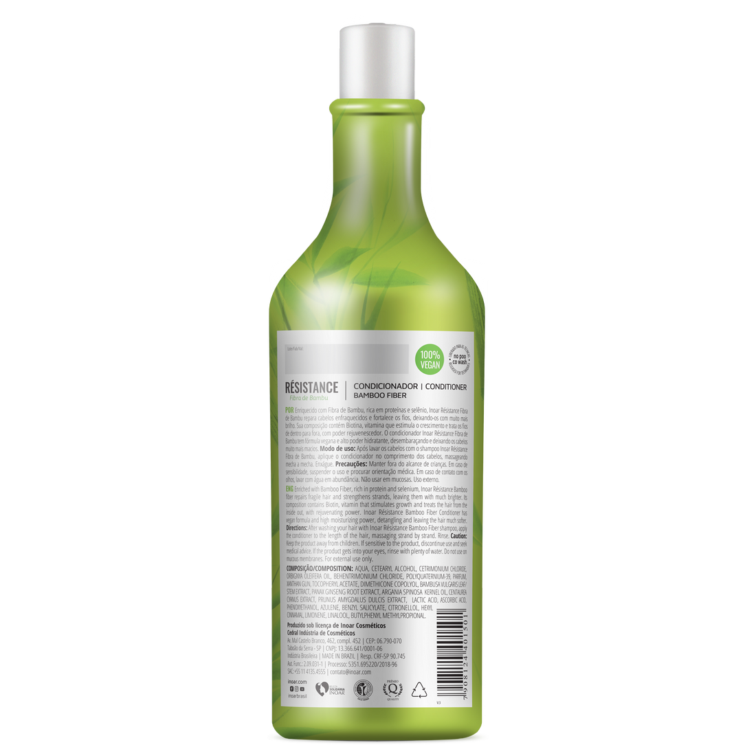INOAR Resistance Fibra de Bambu Conditioner - plaukus stiprinantis kondicionierius 1000 ml