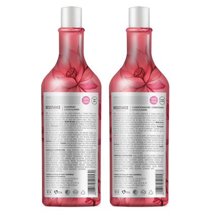 INOAR Resistance Flor de Lotus Duo Kit - plaukus drėkinantis priemonių rinkinys 2x1000 ml
