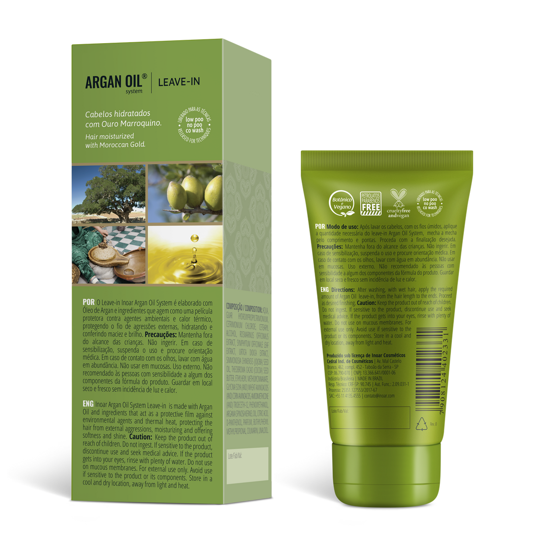 INOAR Argan Oil Leave-in - nenuplaunamas balzamas su argano aliejumi