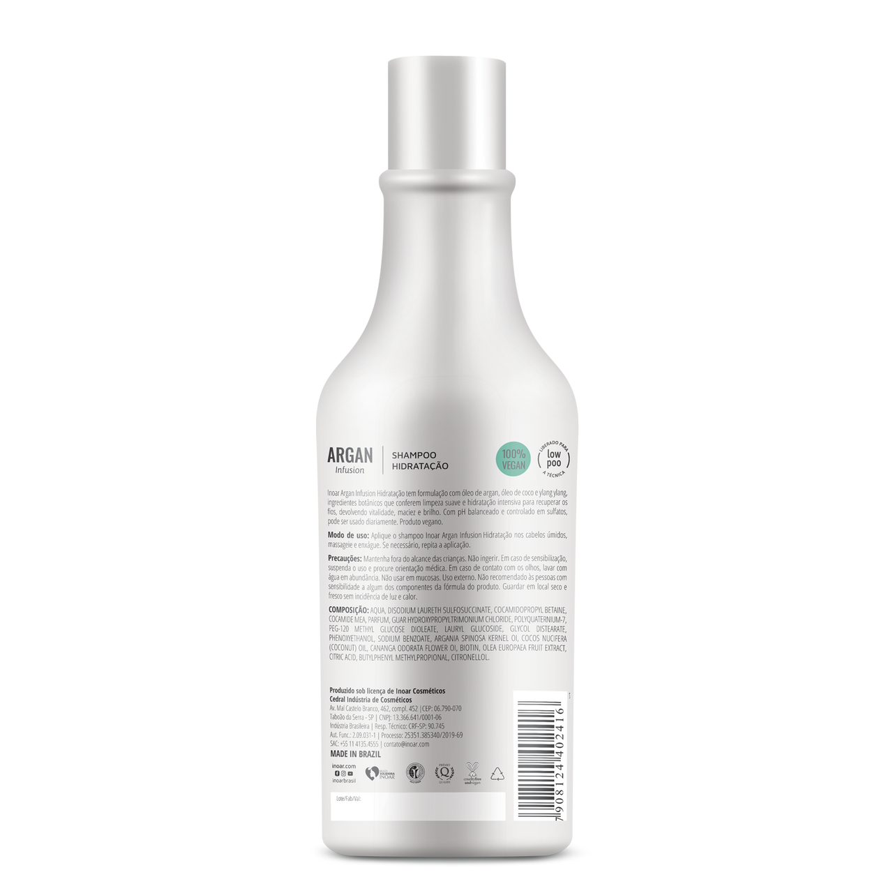 INOAR Argan Hydrating Duo Kit - plaukus drėkinantis šampūno ir kondicionieriaus rinkinys 500 ml+250 ml