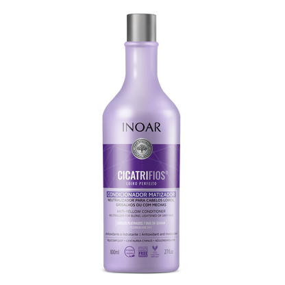 INOAR CicatriFios Perfect Blond Conditioner - kondicionierius šviesiems plaukams 800 ml