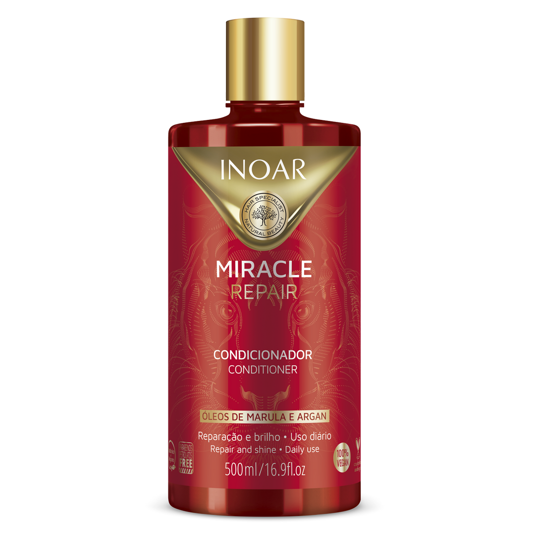 INOAR Miracle Repair Conditioner - atkuriantis blizgesio suteikiantis kondicionierius 500 ml