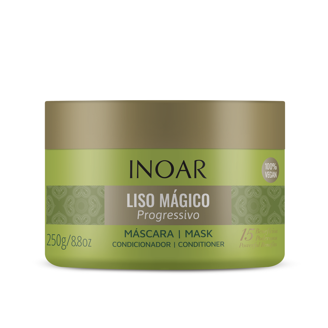 INOAR Liso Mágico Progressivo Mask - plaukus tiesinanti plaukų kaukė 250 g