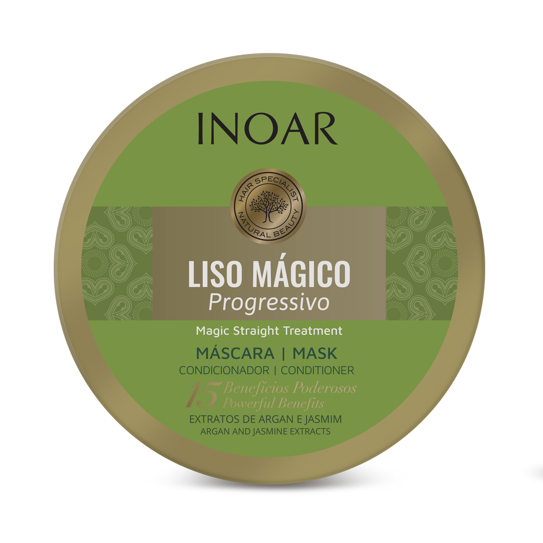 INOAR Liso Mágico Progressivo Mask - plaukus tiesinanti plaukų kaukė 250 g