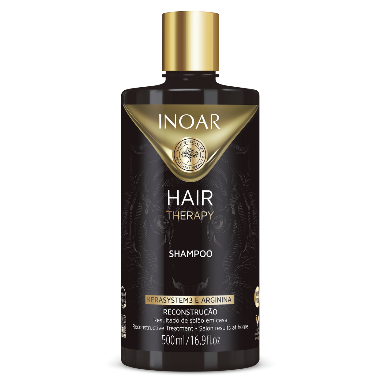 INOAR Hair Therapy Shampoo - plaukus puoselėjantis šampūnas 500 ml