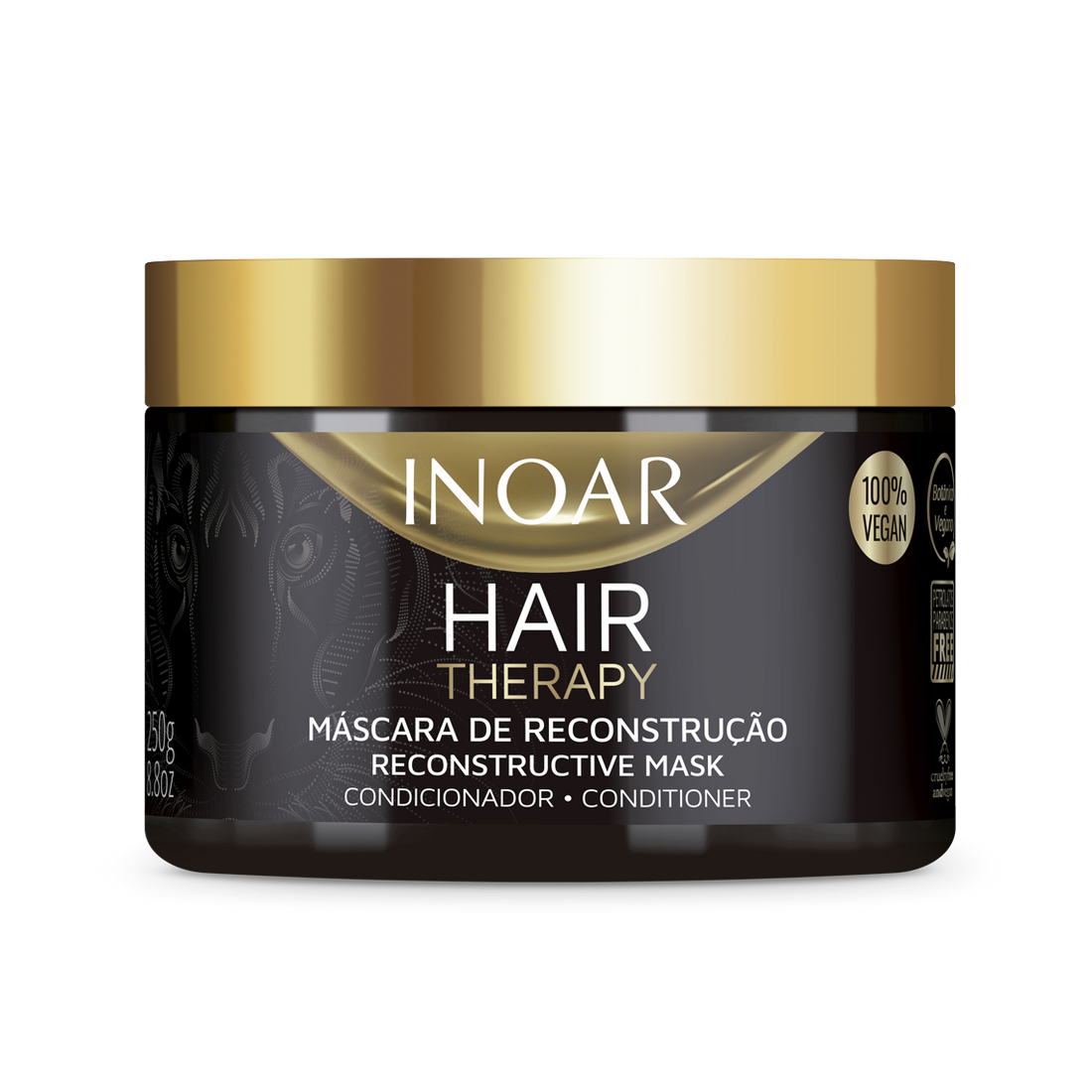 INOAR Hair Therapy Mask - plaukus puoselėjanti plaukų kaukė 250 g