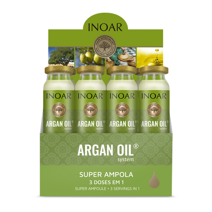 INOAR Argan Oil Ampola - plaukų ampulės su argano aliejumi 12x45 ml