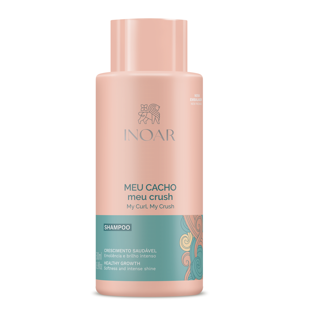 INOAR Meu Cacho Meu Crush Shampoo - šampūnas garbanotiems plaukams 500 ml