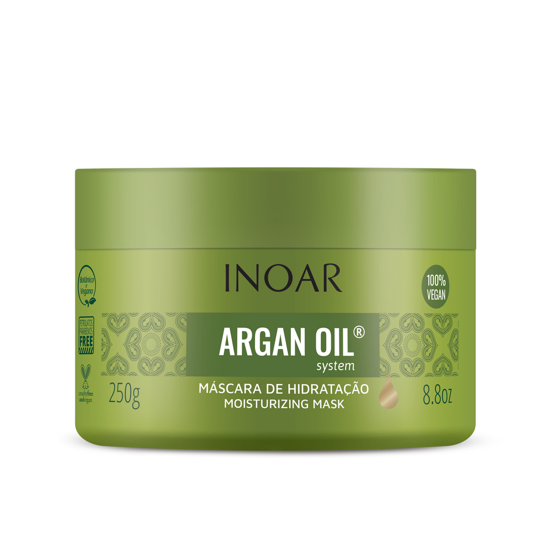 INOAR Argan Oil Mask - intensyviai drėkinanti plaukų kaukė su Argano aliejumi 250 ml