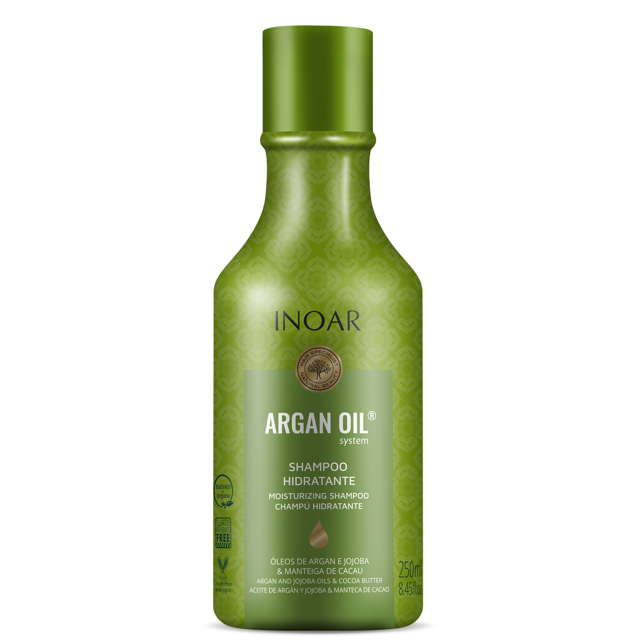 INOAR Argan Oil Shampoo - intensyviai drėkinatis šampūnas su Argano aliejumi 250 ml