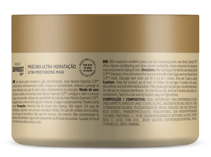INOAR Absolut Daymoist Mask - plaukų kaukė chemiškai pažeistiems plaukams 250 g